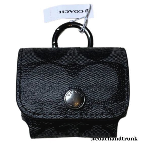 NWT COACH Charcoal and Black Earbud Case - Picture 9 of 9